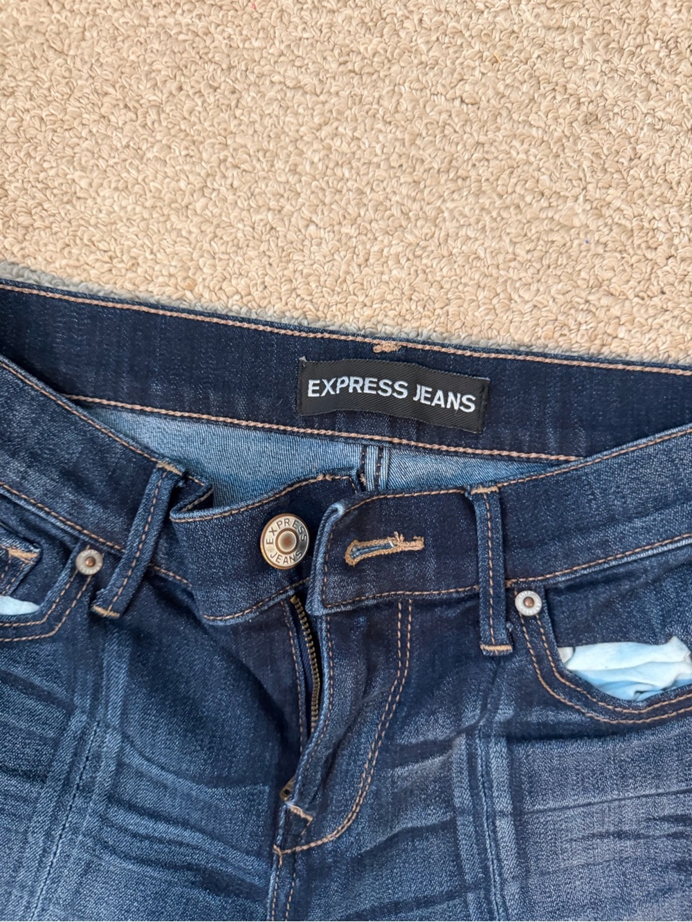 Express Dark Indigo Skinny Jeans - Picture 2 of 4